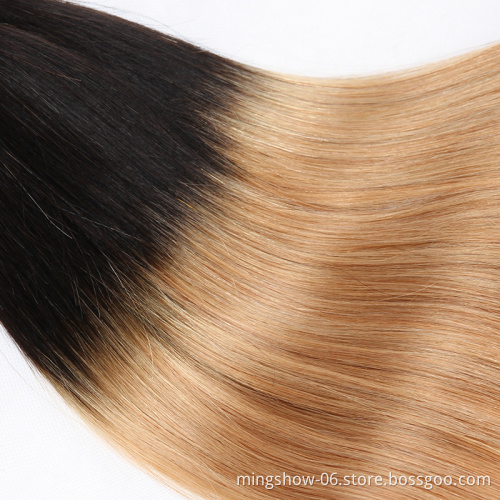 1b/27 straight colored hair extension human hair